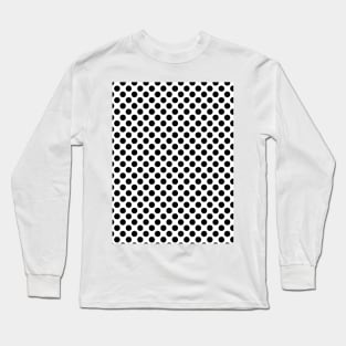 black and white polka dot pattern Long Sleeve T-Shirt